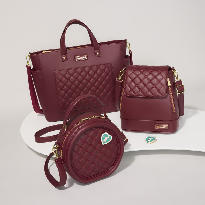 Loungefly The Lilly Red Convertible Mini Backpack & Crossbody Pin Trader Bag, , hi-res view 4